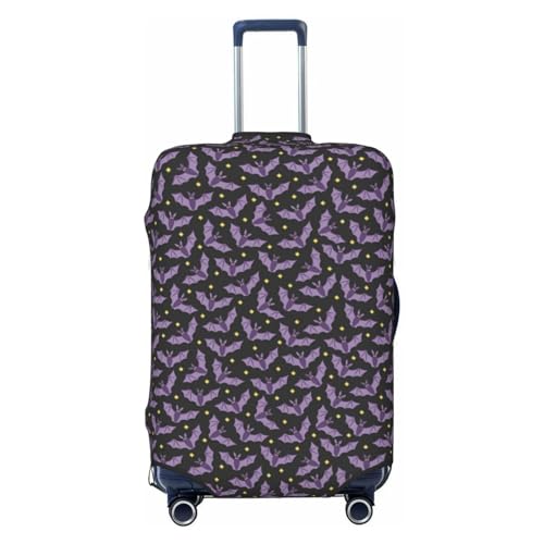 Travel Luggage Cover Protector - Bat Purple Anti-Scratch Suitcase Covers Fits 18-32 Inch Luggage