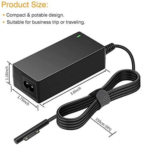 Powseed Surface Pro 12V 2.58A Tablet Ac Adapter Power Supply Laptop Charger For Microsoft Surface Pro 4 I5 I7 Surface Pro 5 Pro 3 Wall Charging Cable Cord 10Ft #TOP6
