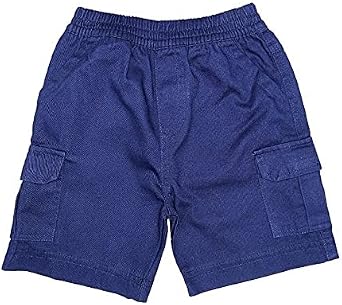 unik Boys Casual Cargo Pull on Shorts with Front and Side Pockets and Elastic Waist