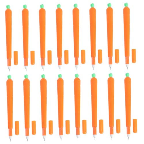 Set 24 bolígrafos gel con tinta aqua forma zanahoria