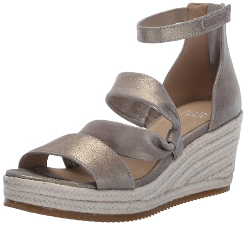 Women's Wisp Wedge Sandal, Platinum, 8