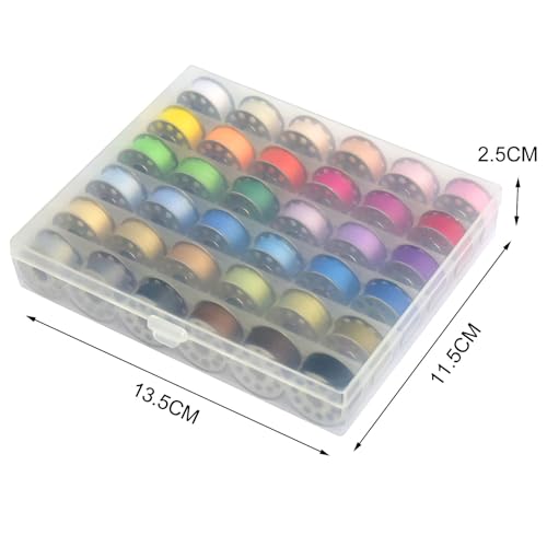 72 hilos de poliéster en 36 colores con canillas metálicas miniatura 2