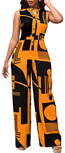 Lachmose Women's Sexy V Neck Jumpsuits Elegant Long Sleeve Button Down Straight Long Pants Business Romper With Pockets #TOP22