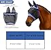 Colenumone Horse Fly Mask with Ears – Breathable Mesh Fly Masks for Horses,Blue Trim, All-Day Protection(Upper 14.6 in/Lower 12.2 in)