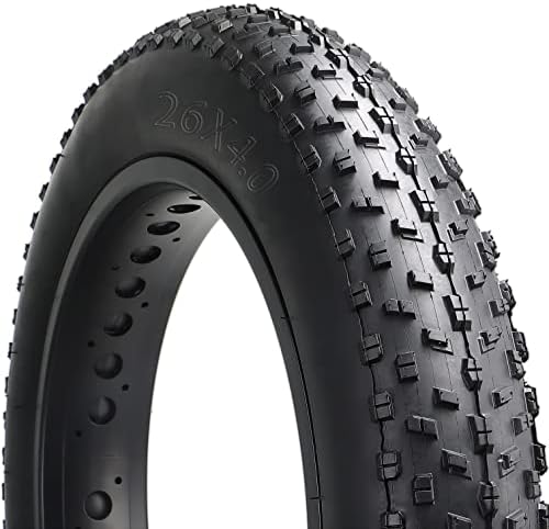 Hycline Fat Tire,26x4.0 Inch Fat Bike Tires Folding Replacement Electric Bicycle Tires Compatible Wide Mountain Snow Bike
