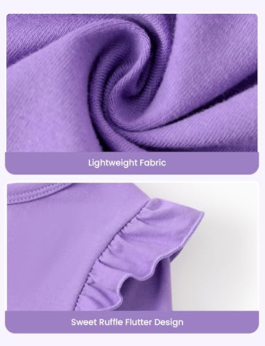 Image of Disney Girls Outfits Long Sleeve Lightweight Shirt +Leggings Clothing Sets | Officially Licensed丨Toddler Girl Fall Clothes丨Cute Character Print丨Soft Stretch Fabric丨Ruffle Detail丨Lightweight Wear