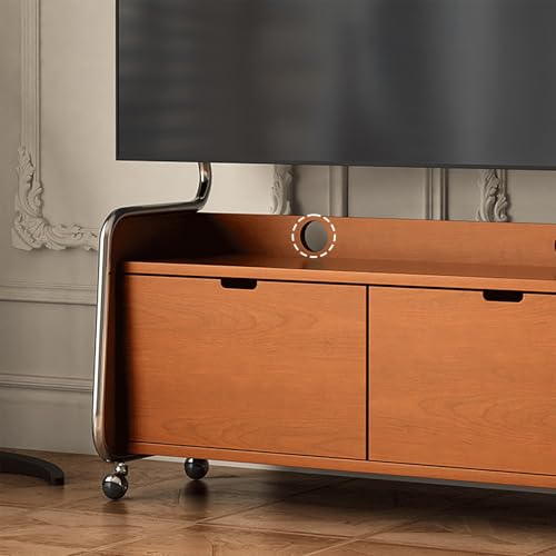 Soporte móvil para TV con ruedas y gabinete de almacenamiento miniatura 5