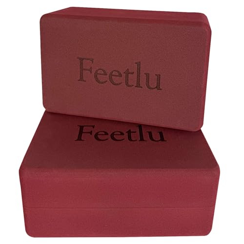 Feetlu ヨガブロック 2個セット 高密度 40D 硬め仕様 23×15×10cm（Amazon）