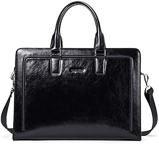 BOSTANTEN Women Genuine Leather Briefcase Tote Business Vintage Handbag 15.6" Laptop Shoulder Bag