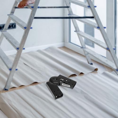 Conector de bisagra de hierro negro para escalera de aluminio plegable de ático 6
