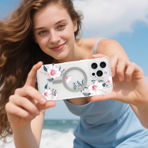 Coque iPhone 16 Pro Max fleurie blanche LSL compatible MagSafe - 6