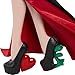 Monster High x Wednesday Doll, Morticia Addams Collectible in Black and Crimson Velvet Dress with Jewelry, Show-Inspired Heels and Doll Stand