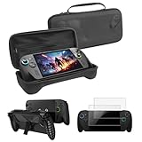 For ROG Xbox ally/ROG Xbox ally X 専用収納ケース 保護ケースセット AriKroii【新登场- 4in1】収納バッグ+TPU保護ケース +保護フィルム(2枚) 収 納バッグ キャリングケー ス カバー 大容量 防水 保護ケー ス メタルブラケットとストラップ 保護 フィルム 高硬度 9H 高精細対応 防指紋 image