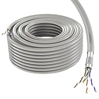 Lumonic LAN Netzwerkkabel 50m | LAN Kabel CAT5e F/UTP | Patchkabel Flexibel 4X 2X AWG26/7 (verseilt) | 100MHz Gigabit Ethernet