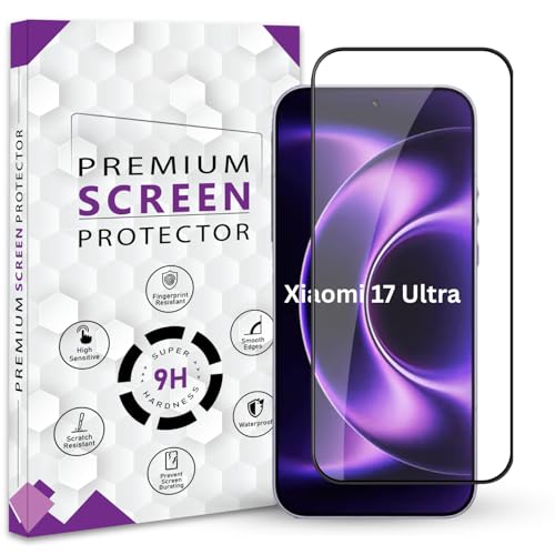Image of Premium Tempered Glass Screen Protector Guard For Xiaomi 17 Ultra (6.9 Inch, Pack of 1) | Edge to Edge Coverage With Easy to installation kit And Guide