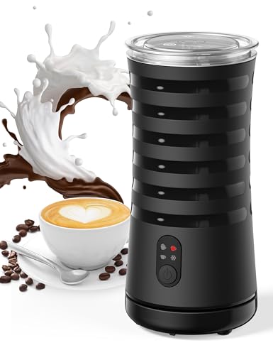 Image of Milk Frother, Mirdred 4-in-1 Milk Steamer and Frother, Hot & Cold Foam Milk Warmer with Temperature Control, Auto Shut-Off Frothers for Coffee, Latte, Cappuccino, Macchiato
