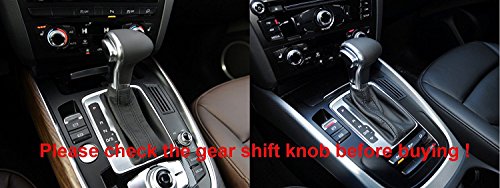 Ji Loncky Leather Gear Shift Knob Cover For 2013-2016 Audi A4 Audi A5 /2012-2015 A6 /2012-2015 A7 /2013-2016 Q5 /2012-2015 Q7 /2013-2015 S6 /2013-2015 Audi S7 /2013-2016 Allroad Automatic Accessories #TOP4