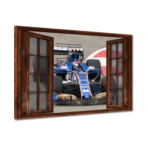 Décoration murale voiture de course toile imprimée 120x80cm Bolid Race