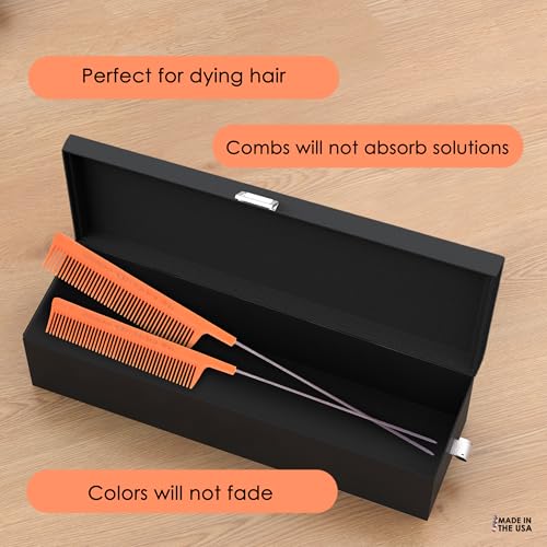 Set de 2 peines pintail de acero inoxidable Allegro Combs LX miniatura 6