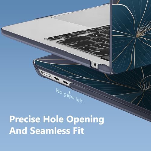 Image of Mektron Case for 2026 MacBook Air 13-inch M5 Laptop A3449 with 13.6-inch Liquid Retina Display, 2025 2024 2022 M4 /M3 /M2 MacBook Air 13 inch Hard Shell Cover, Fit Model A3240 A3113 A2681, Floral C348