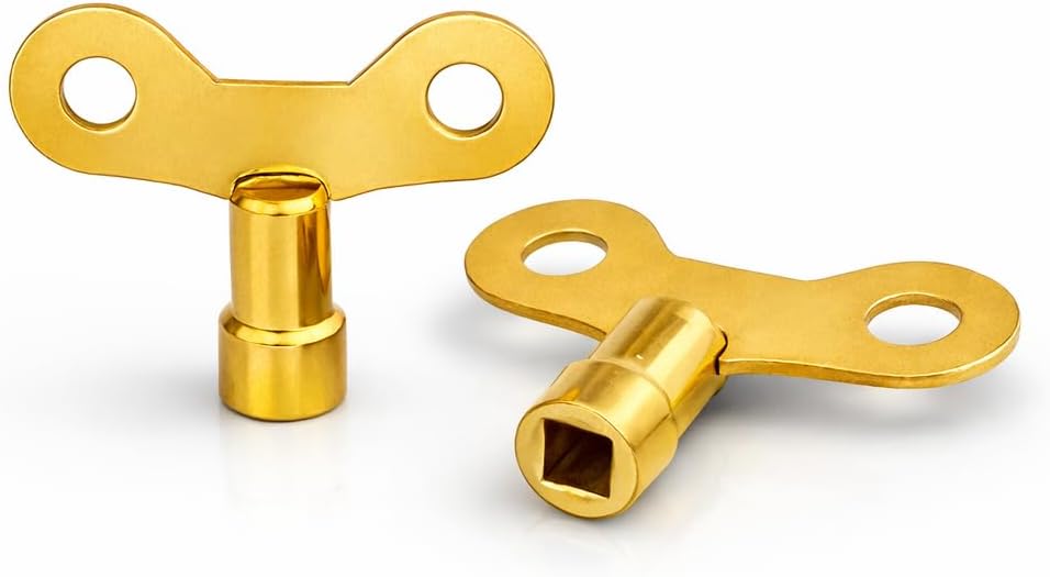 Easigrip Solid Brass Radiator Bleed Key Clock Type – Radiator Valve Air Vent Key for Bleeding | Pack of 2
