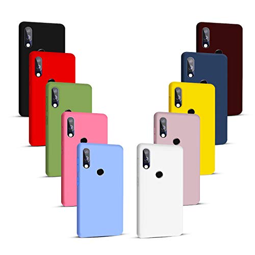 NUDGE 10X Fundas para Samsung Galaxy A40,Carcasa Silicona de Color Sólido Anticaída,Cubierta Flexible Ultrafina a Prueba de Arañazos y Golpes