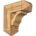 Ekena Millwork BKT0806X20X20BOA03RWR Balboa Arts and Crafts Rough Sawn Bracket w/Offset Brace, Western Red Cedar
