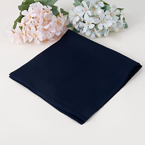 Image of HOULIFE Men's Cotton Handkerchiefs, Solid Color 60S Soft Cotton Hankies for Men Women 6 /12PCS 15.7 inchx15.7 inch