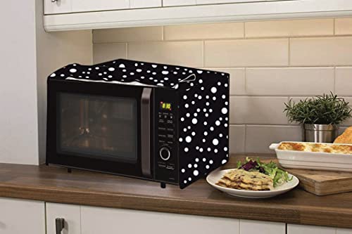 Image of Microwave Oven Top PVC Cover for Samsung 28L | CE1041DSB2 /TL | Convection Microwave Oven | Full Closure Cover for Samsung | Attractive Digital Prints | Dustproof |Water Resistant (Black)