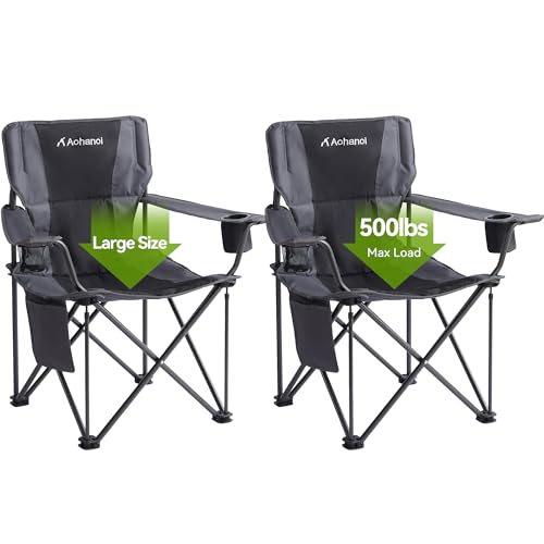 Aohanoi Oversized XL Camping Chairs for Adults, Padded Folding Camp