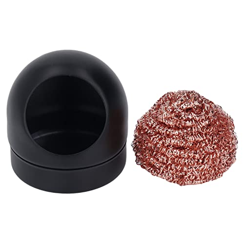 Soldering Iron Tip Cleaner Kit,Non-slip Brass Soldering Tip Cleaner Water Free Cleaning Wire Sphere Design Accessory Cleaning Brass for Workin