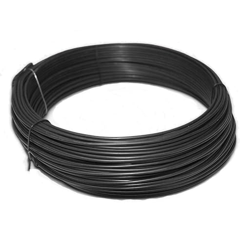 casa pura Bindedraht für Maschendrahtzaun 3mm dick anthrazit 55m Gartendraht, Spanndraht, Modellierdraht, dünner Draht zum basteln für Garten, Wildzaun und Weidezaun