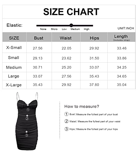 Junova Female Short Tight Open Back Sleeveless Low Cut Ruched Body Con Milkmaid Dress(Red, Medium) #TOP5