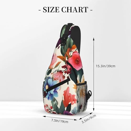 Floral Printed Cross Chest Bag Diagonally Chest Messenger Bag2