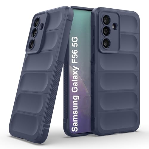 Image of amazon basics Back Case Cover for Samsung Galaxy F56 5G | Compatible for Samsung Galaxy F56 5G Back Cover | Liquid Silicon Magic Case with Camera Protection | Sapphire