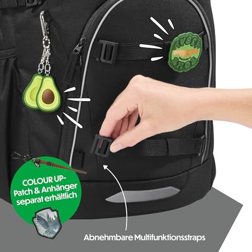 Sac d'école Coocazoo Byte ergonomique et imperméable noir charbon