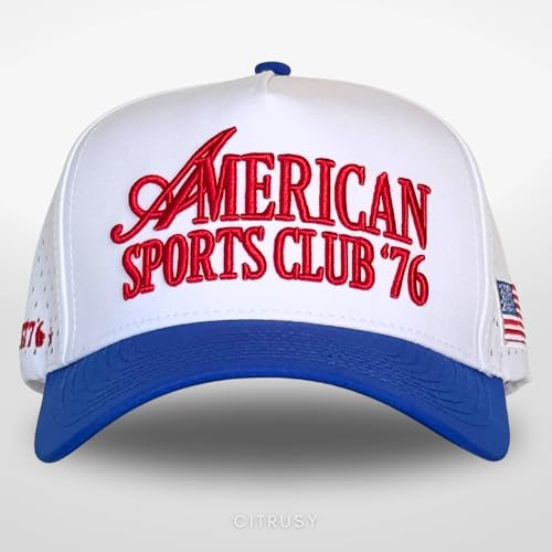 Image of CITRUSY Athletic Trucker Golf Hat | Performance Mens 5 Panel Cap | Cool Breathable Waterproof Workout Running Snapback