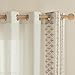 Cream Curtains 96 Inches Long Boho Curtains 2 Panels for Living Room Dining Room Grommet Semi Sheer Neutral Flax Linen Window Drapes Sliding Glass Door Floor High Ceiling, 52x96 Inch Length, Taupe