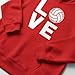 Tstars Volleyball Hoodie Love Graphic Pullover for Teen Girls and Women Sporty Sweatshirt for Players Fans Coaches Medium Red