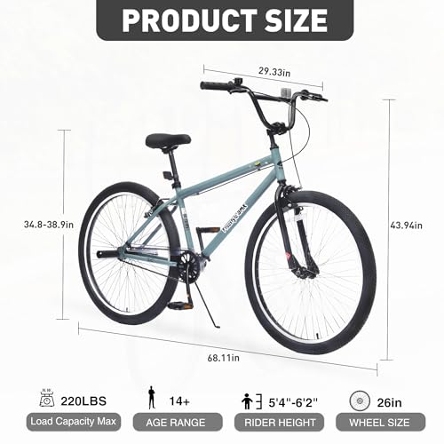Freestyle Teen Bike Double Disc Brakes 26 inch BMX Bike