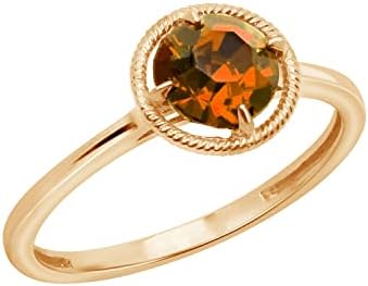 Amazon Collection 10k Gold Imported Infinite Elements Crystal November Birthstone Ring, Size 8