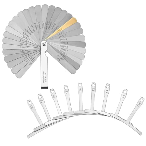 TOPPERFUN ギター測定ツール ギター隙間ゲージ 弦下半径ゲージ 定規 ギター製作 修理用 精密測定アクセサリー 1set