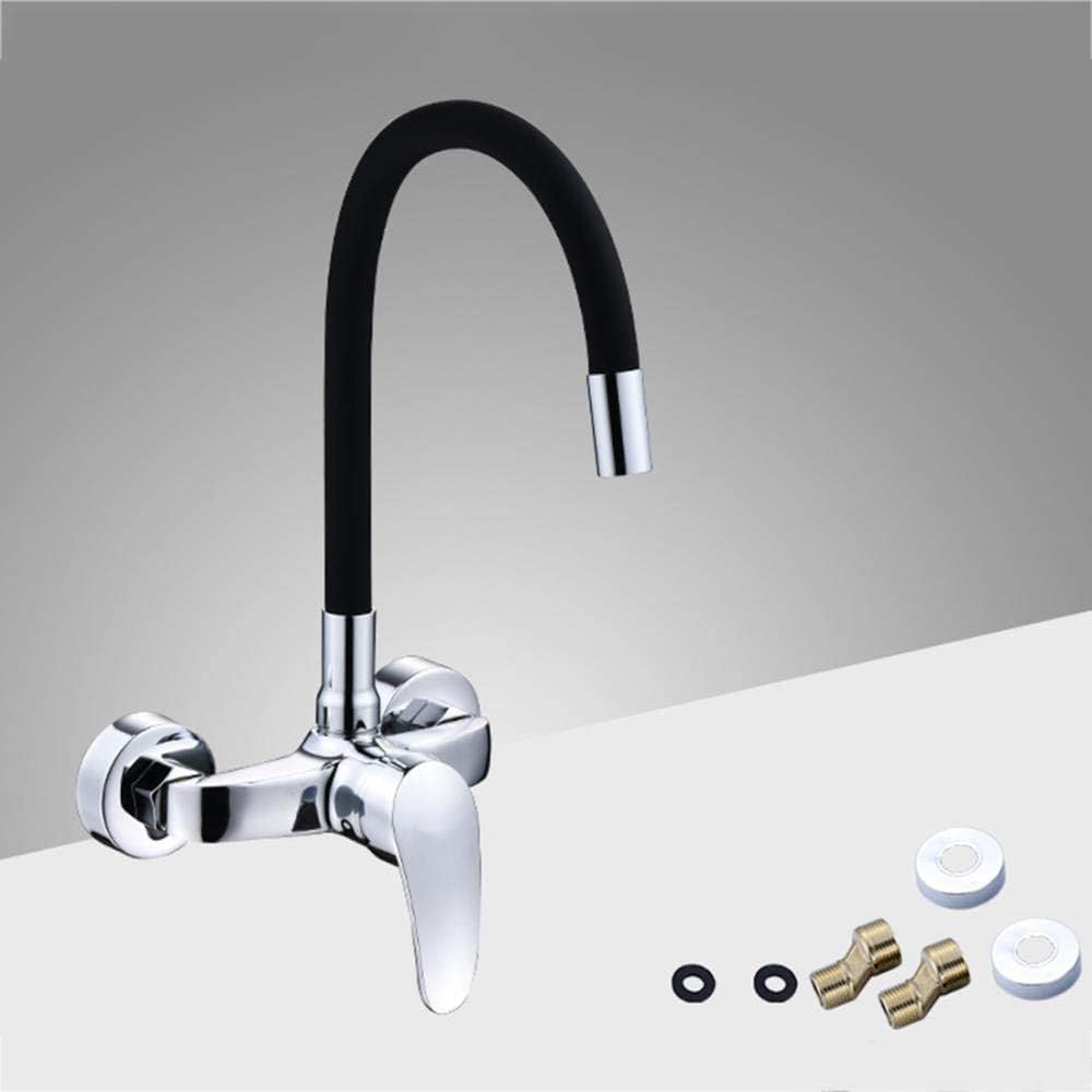 Mitigeur eau chaude et froide mural orientable en cuivre