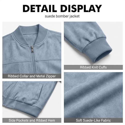 Mens Lightweight Jacket Zip Up Business Casual Bomber Jacket with Pockets - image 5