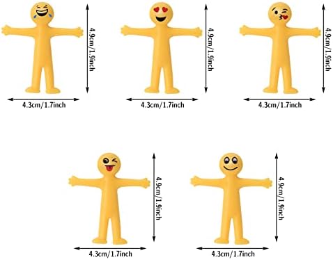 Cerolopy 40 Pieces Smiley Stretchy Smile Men Toys Novelty Stretchy Smiley Face People Stress Relief Fidget Toys for Kids and Adults