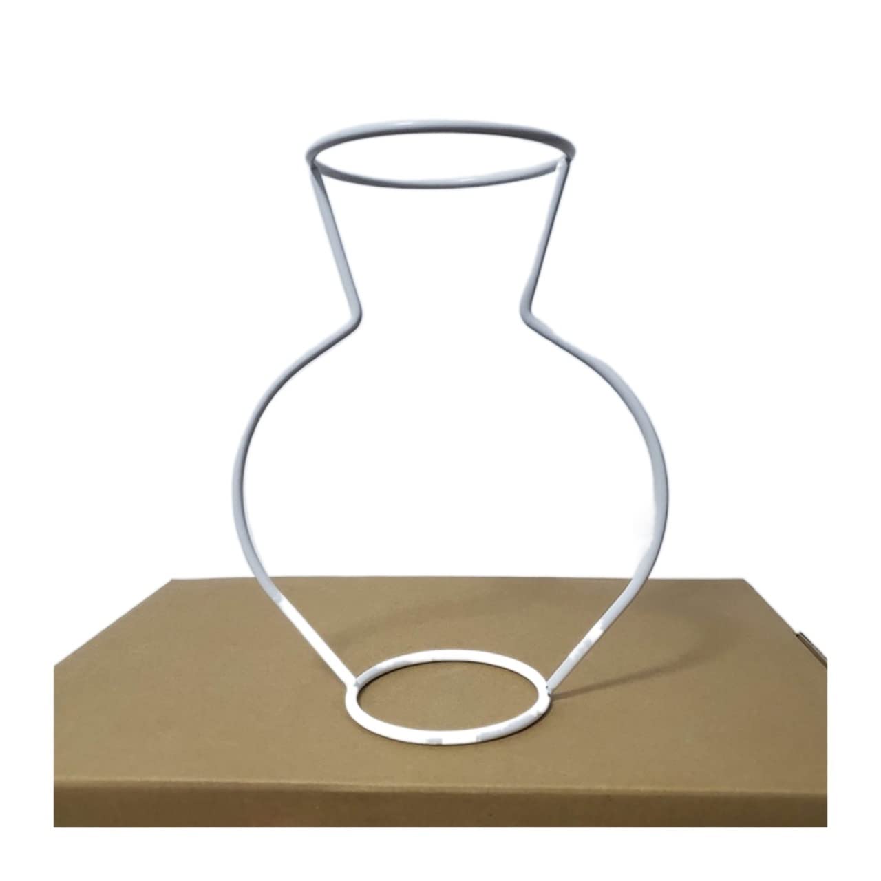 Jarrones Jarrones de Flores de Mesa de línea de Hierro Retro Blanco, decoración nórdica, Soporte de Planta de Metal for el hogar, florero de Estilo nórdico, decoración del hogar Jarrones Decorativo (