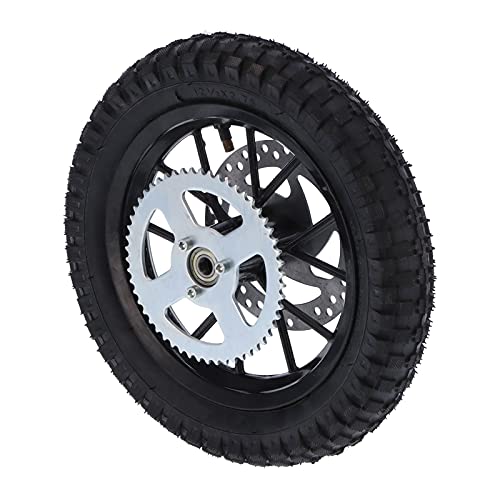 PenRux Hinterrad, 12,5 X 2,75 Zoll Mini-Gummi-Dirt-Bike-Hinterrad, Ersatz-Hinterradreifen, Verdickter Hinterradreifen und Felgeninnenschlauch,für Coolster 2-Takt-Mini-Dirt-Bike QG-50