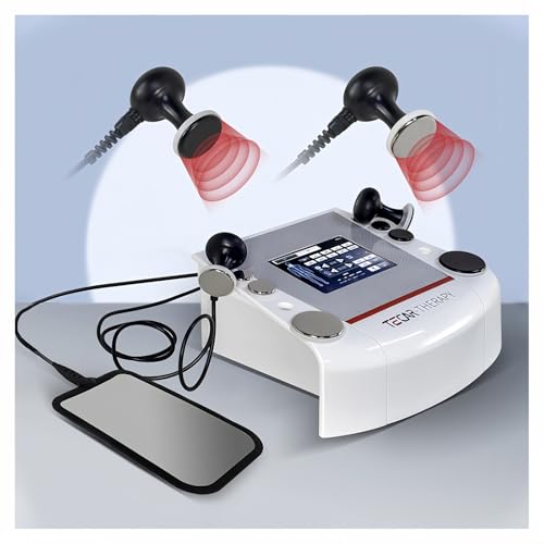 WDDEYYDS Dispositivo de Diatermia Tecar Therapy, Masaje Quiropráctico/Alivio del Dolor Articular, Cuidado Personal con Agarres CET/Ret, Dispositivo de Fisioterapia Tecar para Alivio del Dolor