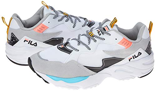 Fila, Rippler, Tênis, Feminino, Branco/Preto/Salmão/Amarelo, 37