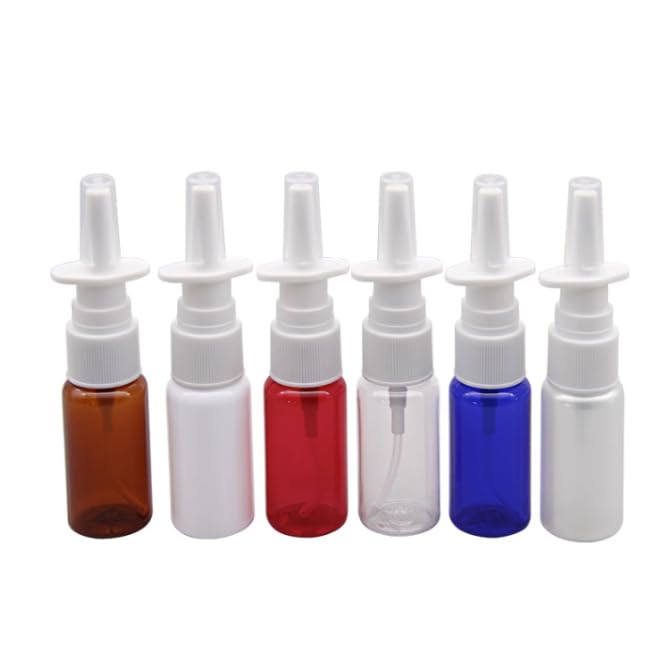 6 PCS 15ml(0.51oz) Plastic Nasal Bottles Portable Empty Refillable Fine Mist Atomizers Mist Nasal Spray Bottles Sprayer Jar Pot Container for Perfumes Essential Oils Saline Water Applications-image-47